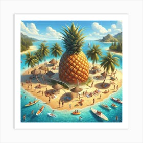 Pineapple Island 3 Art Print