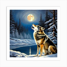 Howling Wolf 2 Art Print