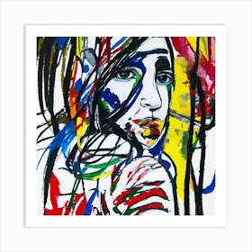 Abstract Portrait, Wall Art Paintings, Artwork Wall Painting For Living, Room Bedroom , Office ,Hallway, Kitchen, Wall Decors Art Print Art Print