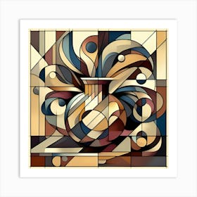 A Digital Artwork Emulating Cubism, Showcasing A Real Life Object From Multiple Perspectives 3 Art Print