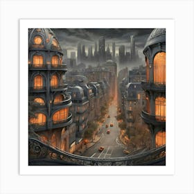 Futuristic City 37 Art Print