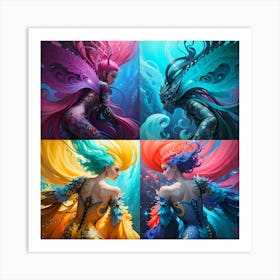 Mermaids Art Print