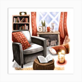 Cozy Living Room Art Print