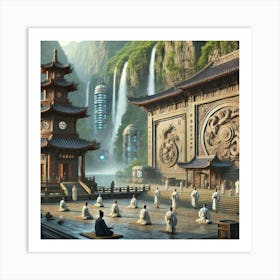 A Serene Scene Showing The Purpose Of A Traditiona Art Print