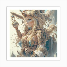 Steampunk Mermaid Art Print