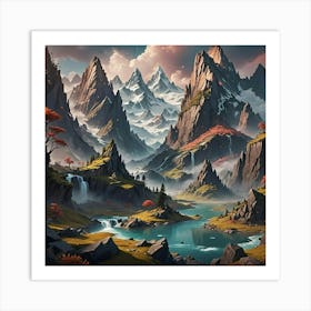 Fantasy Landscape Painting 27 Art Print