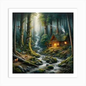 Cabin In The Woods 3 Art Print