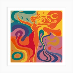 Woman In The Rainbow Art Print