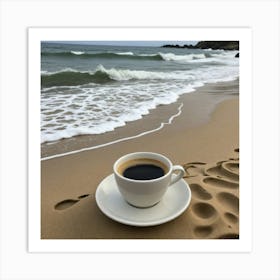 Coffee On The Beach 17 Art Print