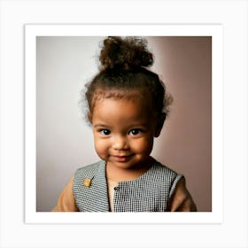 Firefly Stylish Toddler Girl With Sleek Ponytail And Gold Pin 53863 Art Print