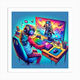 Gamer Girl Art Print