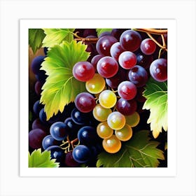 Grapes On The Vine 19 Art Print