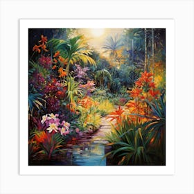 Tropical Garden 1 Art Print