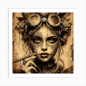 Steampunk Girl 10 Art Print