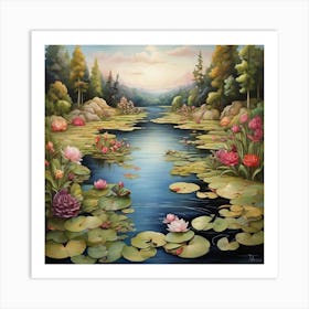 Beautiful Pond Art Print 0 Art Print