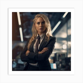 Woman In Business Suit Art Print