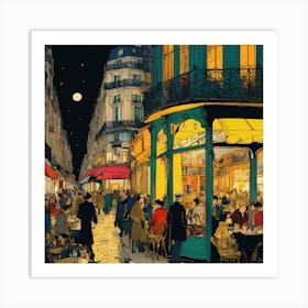 Paris At Night Art Print