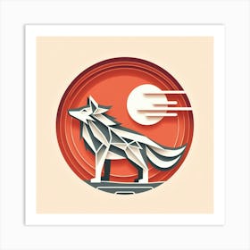 Minimalism, Wolf 3 Art Print