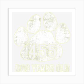 Funny Dog Years Old Vintage 65th Birthday Gag Gift Art Print