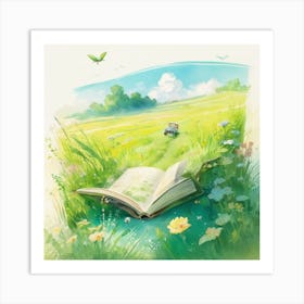 Open Book Art Print