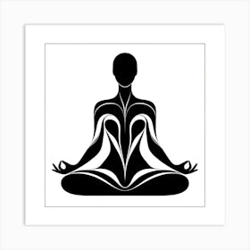 Meditating Woman 2 Art Print