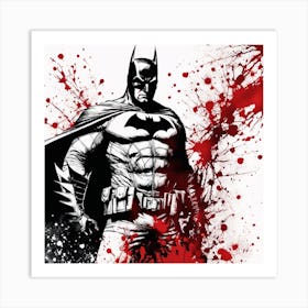 Batman Portrait Ink Painting (40) Art Print