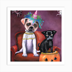 Halloween Dogs Art Print