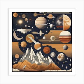 Planets In Space Art Print