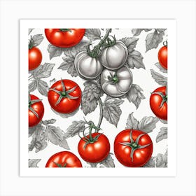 Tomato Pattern 9 Art Print