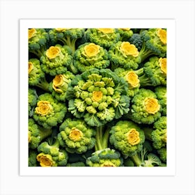 Close Up Of Broccoli 5 Art Print