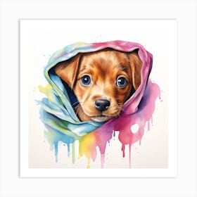 Puppy Painting Art Print