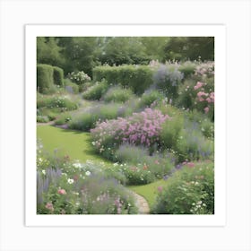 The beauty of the English Country Garden Art Print