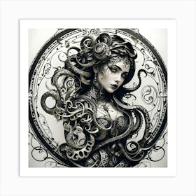 Octopus Woman 1 Art Print