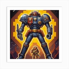 Warhammer 40k pixel 02 Art Print