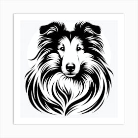 Collie Dog Art Print