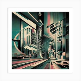 Futuristic Cityscape Art Print