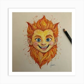 Lion Head 5 Art Print