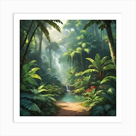 Secluded Jungle Art Print