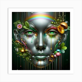 Rainbow Face Art Print