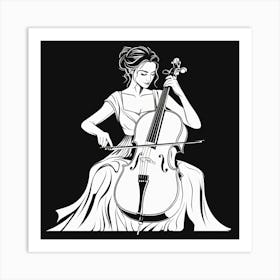 Cello Player 1 Art Print