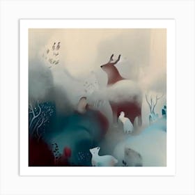 Animal Fog Art Print