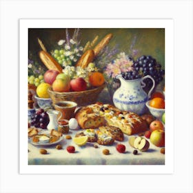 Breakfast At The Table Art Print