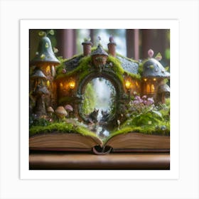 Fairy House In A Book Art Print