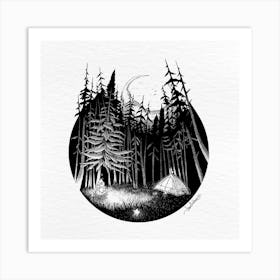 Camping Art Print