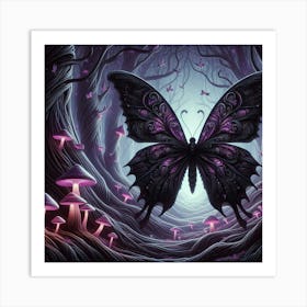 Butterfly In The Forest 31 Art Print