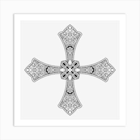 Cross Mandala 03 Art Print