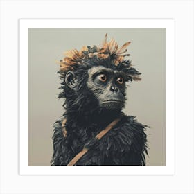 Chimpanzee Portrait 1 Art Print