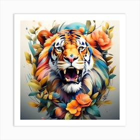 Tiger Head Art Print