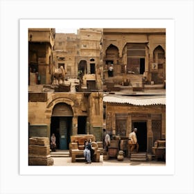 Egypt Street Scene Art Print