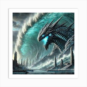 A High Tech, Sci Fi Scene Showing Leviathor, The A Art Print